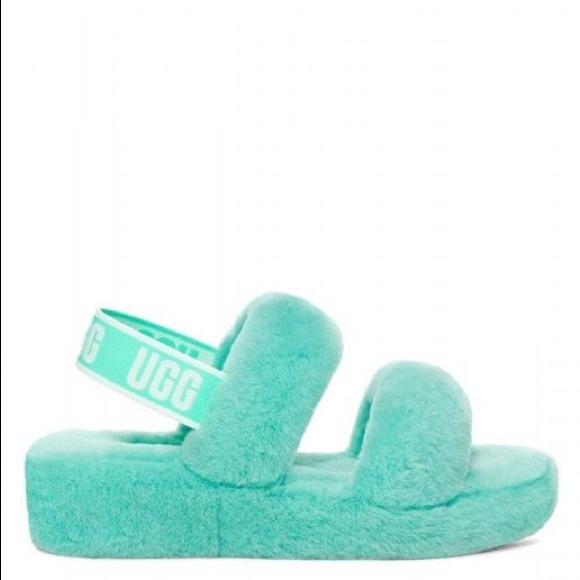 Ugg Oh Yeah Turquoise Slippers - Picture 2 of 3
